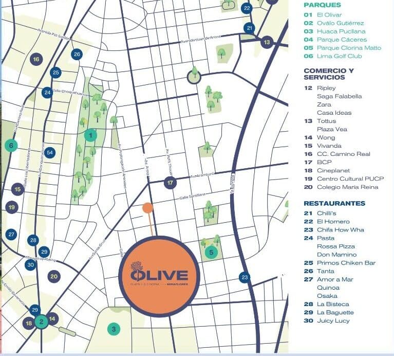 Mapa Olive